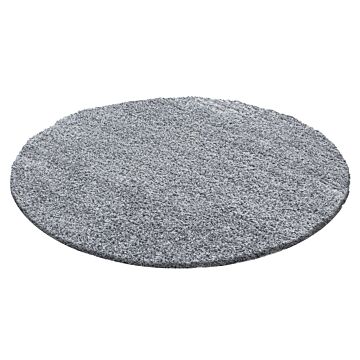 Life Shaggy alfombra pelo largo redondo Ø 160cm gris claro