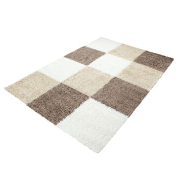 Life Shaggy Bloque alfombra pelo largo rectangular 160x230cm moca