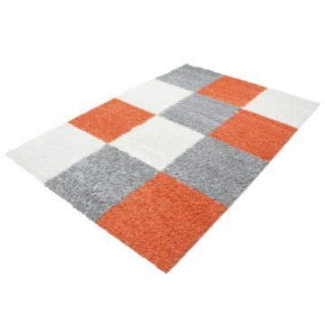 Life Shaggy Bloque alfombra pelo largo rectangular 80x150cm terra