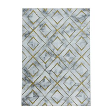 Naxos Rhamnous W alfombra pelo corto rectangular 200x290cm oro