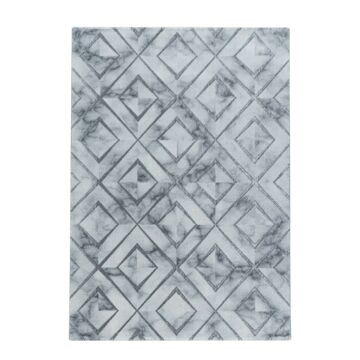 Naxos Rhamnous W alfombra pelo corto rectangular 200x290cm plata