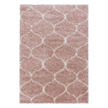 Salsa Shaggy alfombra peluda pelo largo rectangular 200x290cm rosa