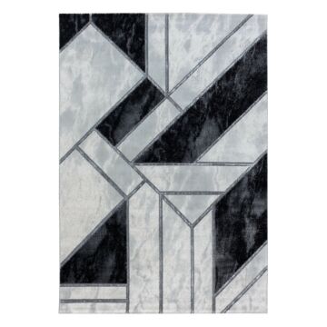 Naxos Kera alfombra pelo corto rectangular 160x230cm plata