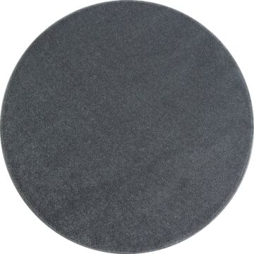 Ata alfombra pelo corto redondo Ø 160cm gris claro