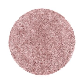 Sydney Shaggy alfombra peluda pelo largo redondo Ø 80cm rosa