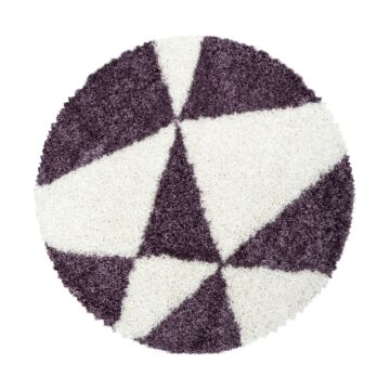 Tango Shaggy alfombra peluda pelo largo redondo Ø 80cm morado