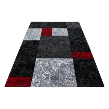 Hawaii Bloquea alfombra pelo corto rectangular 120x170cm rojo