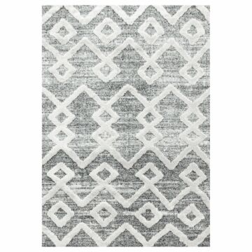Pisa Kite alfombra pelo largo rectangular 280x370cm gris