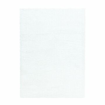 Brilliant Shaggy alfombra peluda pelo largo corredor 80x250cm blanco nieve