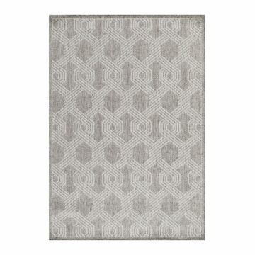 Aruba Weft alfombra interior/exterior tejido plano rectangular 120x170cm gris