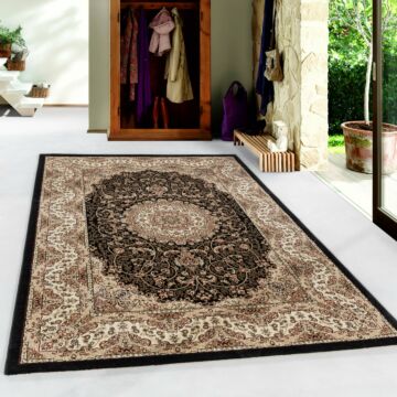 Kashmir Ardahan alfombra pelo corto rectangular 300x400cm negro
