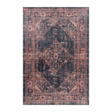 Fiesta Vintage antideslizante alfombra tejida plana corredor 80x250cm rojo