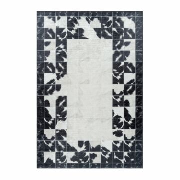 Fiesta Lento antideslizante alfombra tejida plana corredor 80x250cm negro