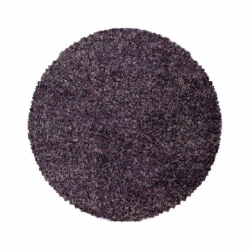 Enjoy Shaggy alfombra pelo largo redondo Ø 80cm morado