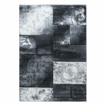 Hawaii Tetris alfombra pelo corto rectangular 140x200cm gris