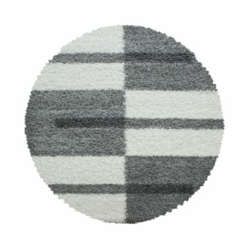 Gala Shaggy alfombra pelo largo redondo Ø 80cm gris claro