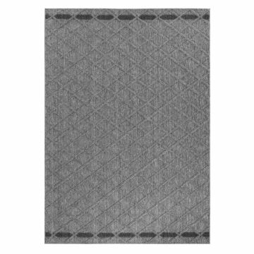 Patara Petek alfombra interior/exterior corredor 80x250cm gris