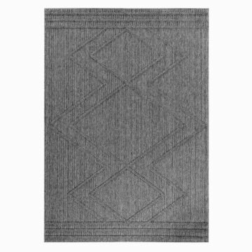 Patara Zigzag alfombra interior/exterior rectangular 80x150cm gris